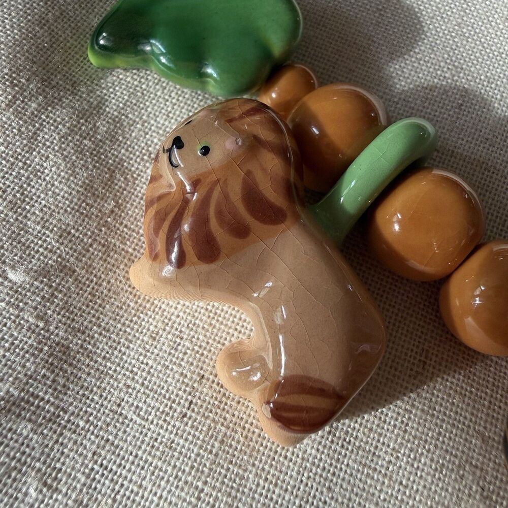 1981 FLYING COLORS Safari Animal Ceramic Necklace Jungle Maximalist Statement - Picture 14 of 14